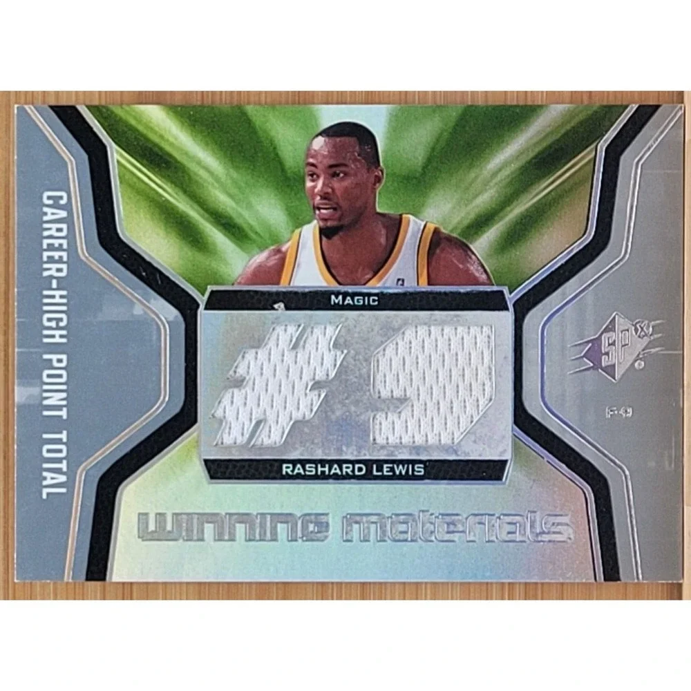2007-08 SPX RASHARD LEWIS GAME USED RELIC WINNING MATERIALS SUPERSONICS‎